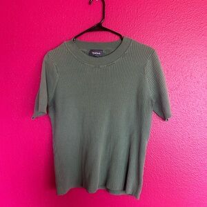 modcloth 1X green ribbed sweater top